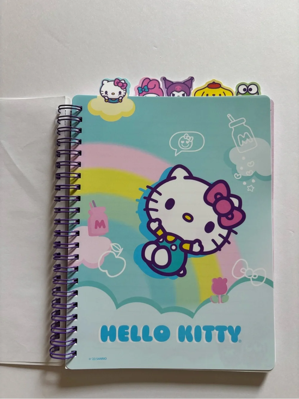 Hello Kitty Pastel Blue & Pink Character Spiral Notebook